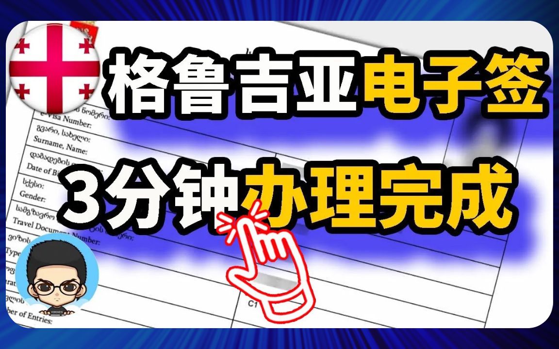 格鲁吉亚签证申请格鲁吉亚电子签证仅需3分钟就可以填表完成哔哩哔哩bilibili