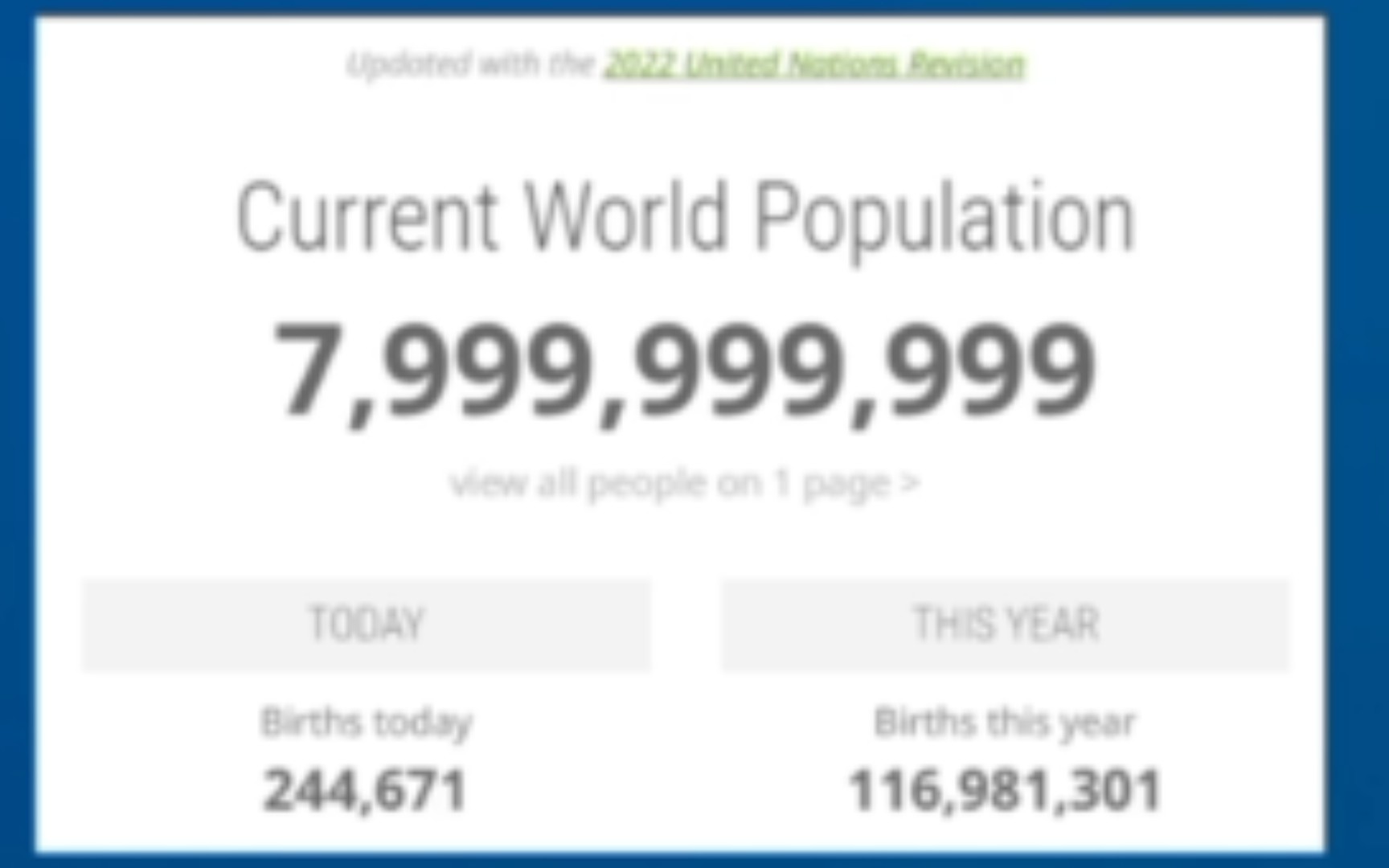 [图]2022年11月15日，世界人口满80亿