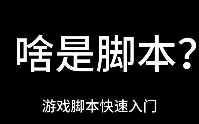 [图]三分钟入门游戏脚本