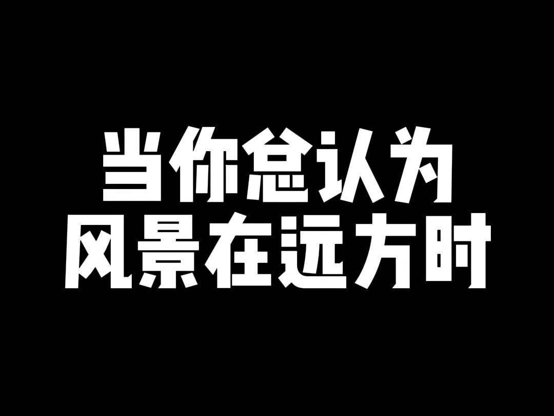 再美的风景不如楼下公园!哔哩哔哩bilibili