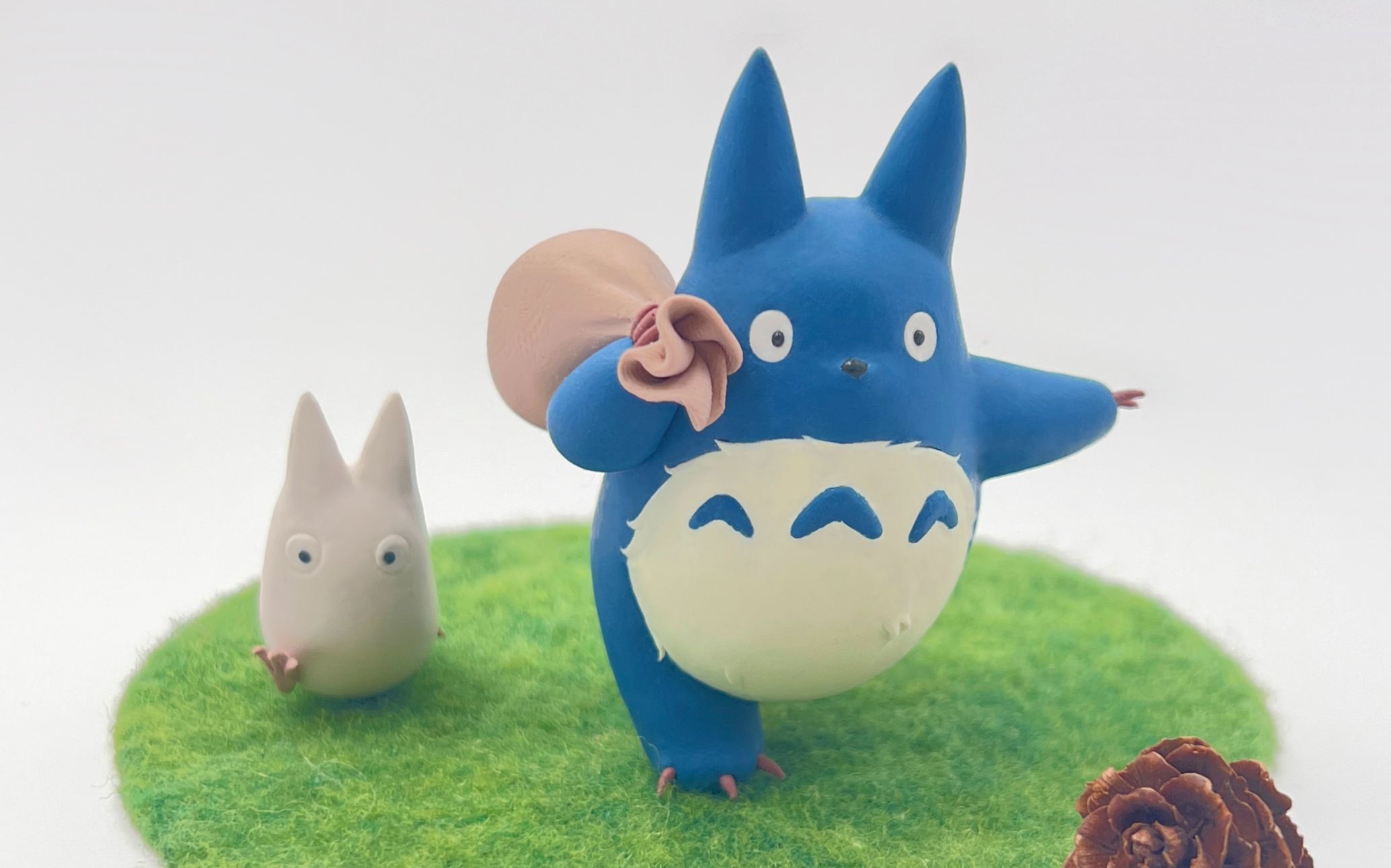 【软陶&羊毛毡】捕捉一只狂飙的中号龙猫