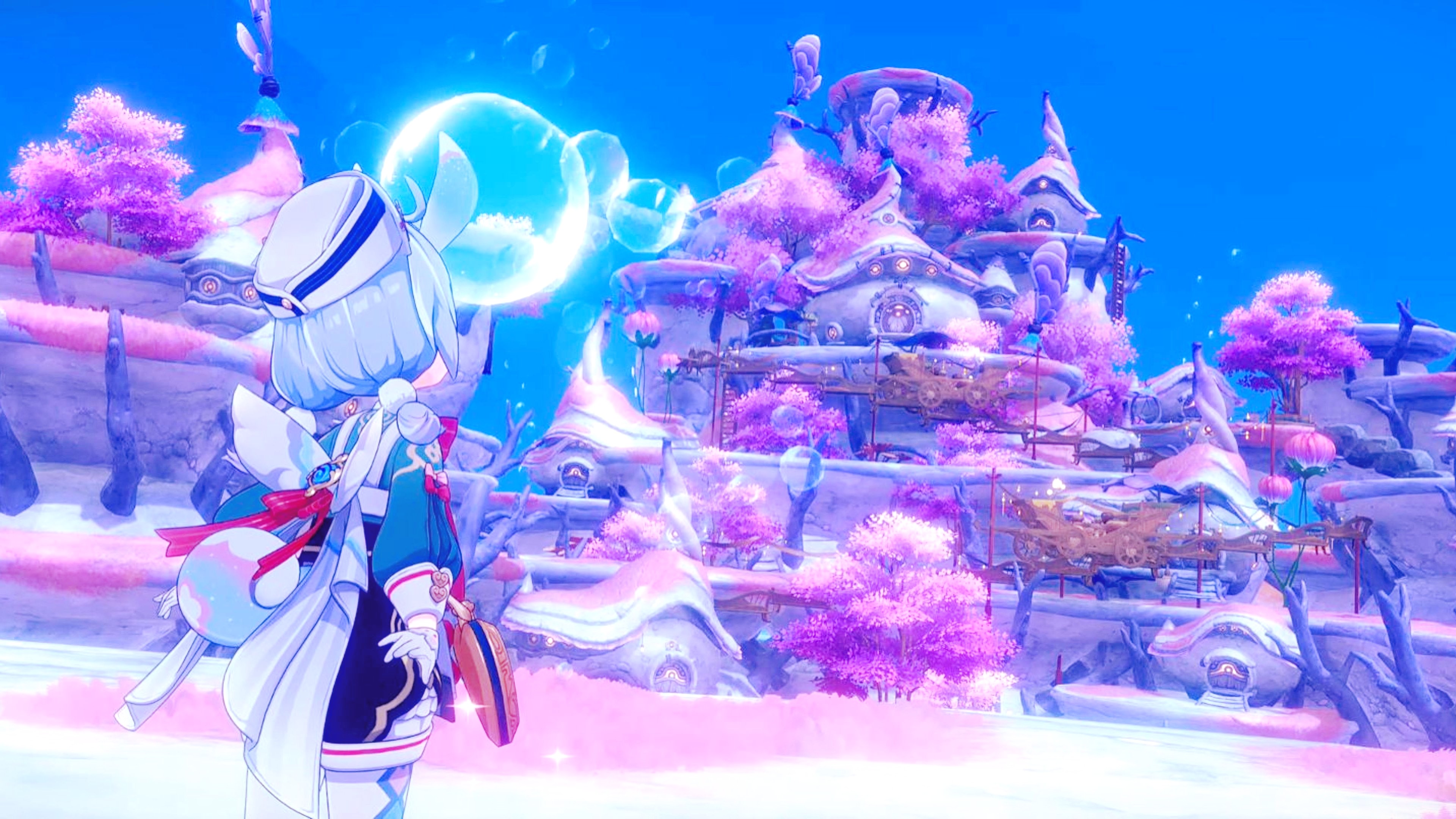 【原神·尘歌壶】炎炎夏日|搭建点清清凉凉的"蜜桃四季春"