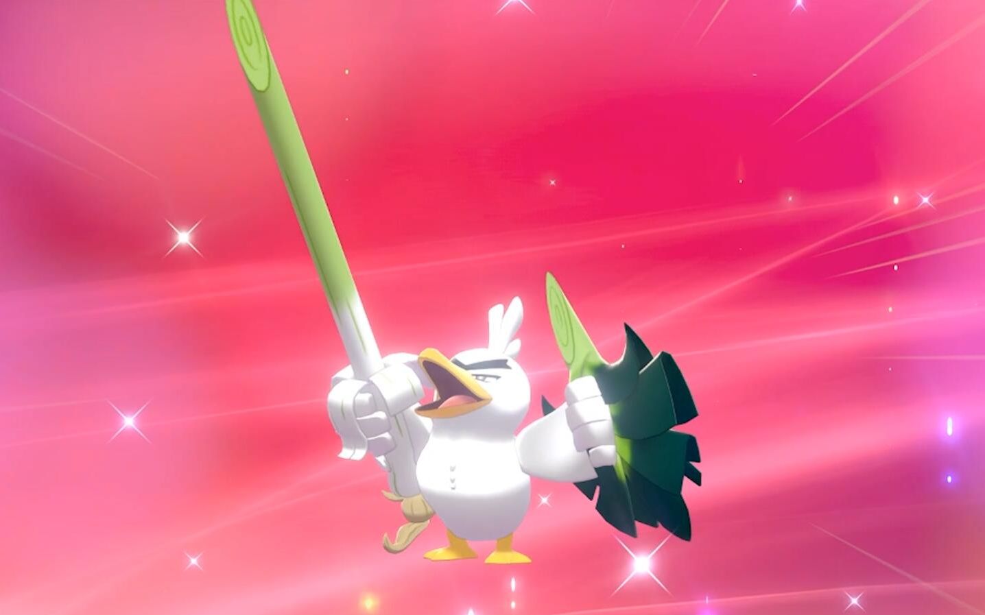 宝可梦剑盾抓到就可以进化成葱游兵的大葱鸭