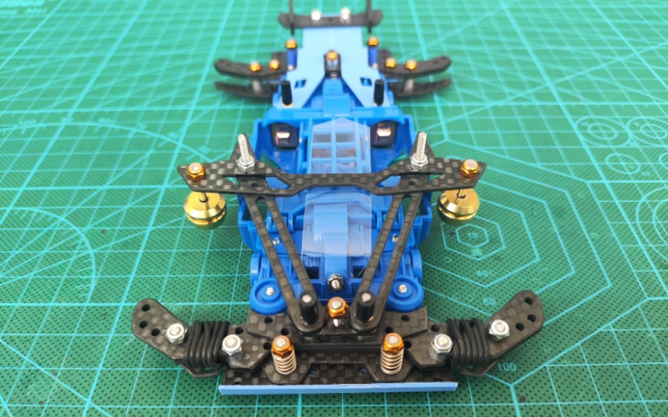 手撸田宫四驱车ms底盘双锚鱼头三角提架限位可调套件分享