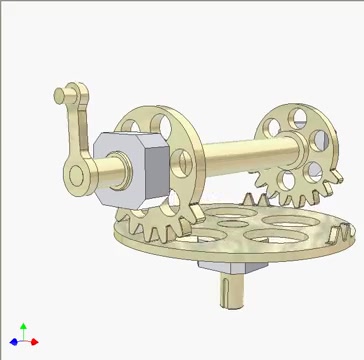 往复机构_23 (将连续旋转转换为90度旋转的机构)