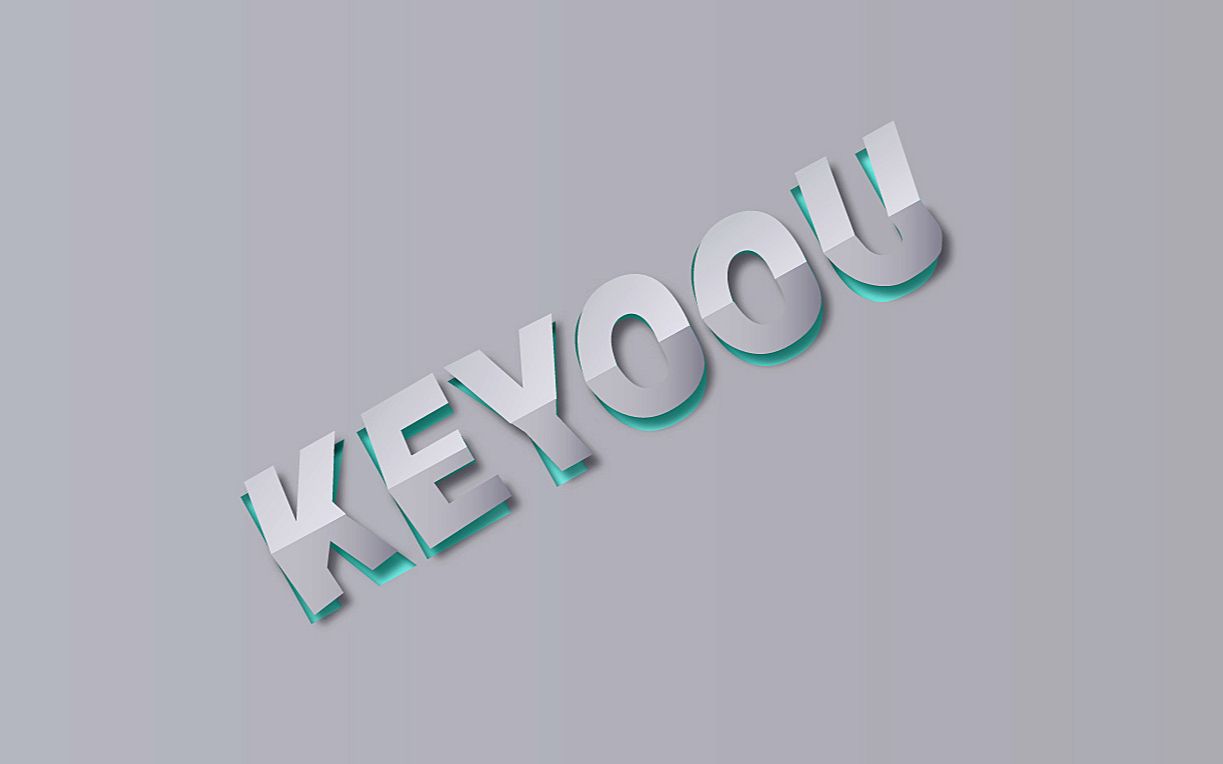 ai教程3d立体镂空字体设计教程-课游视界-张家佳