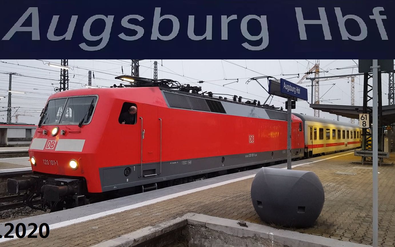 德国铁路10分钟系列12奥格斯堡总站:ice 1-4,,ic,奥地利铁路卧铺夜车