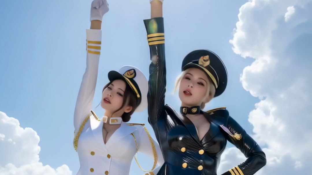 户外海边双倍快乐