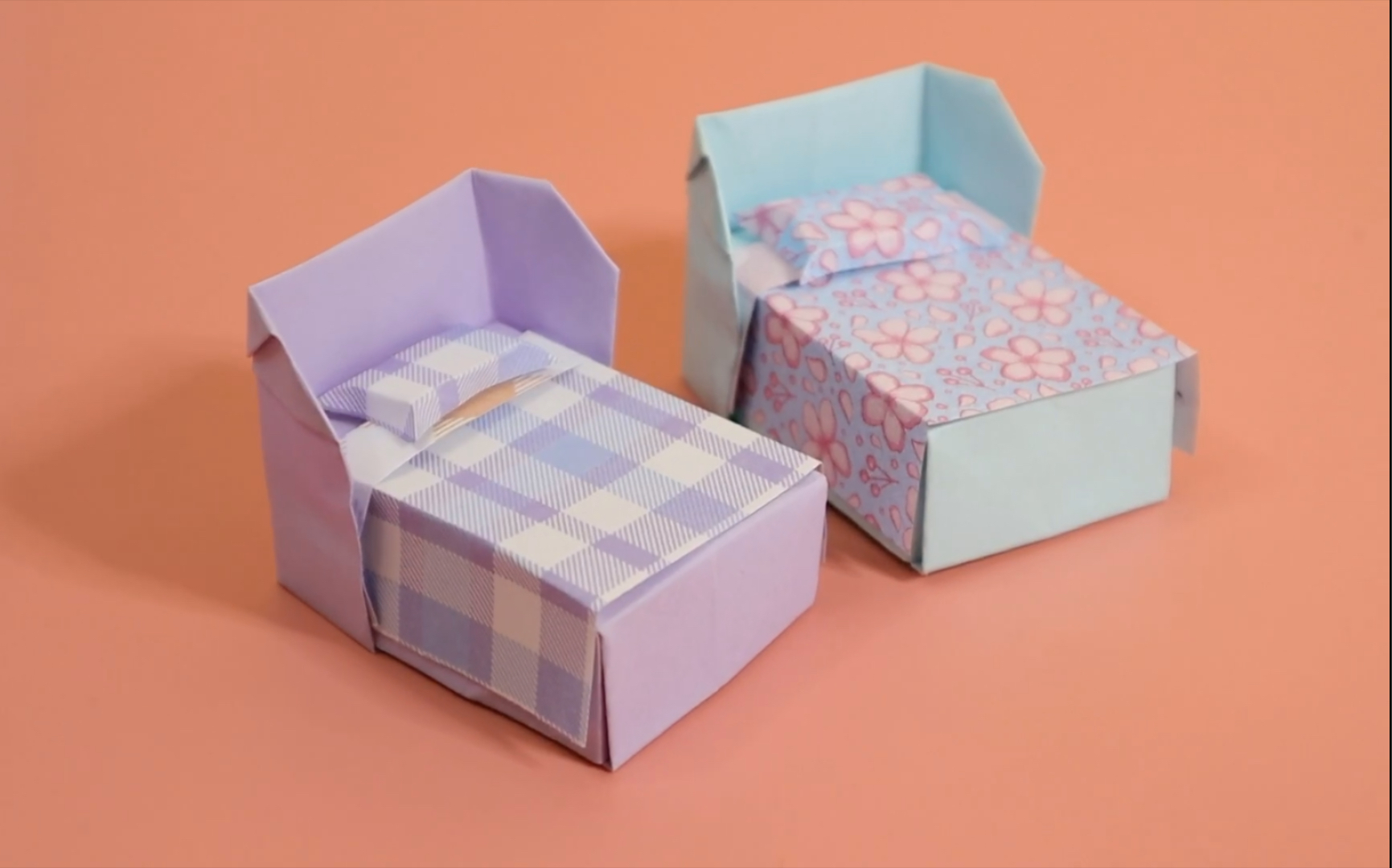 折纸简单又漂亮的小床图片