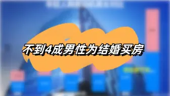 仅4成男性为结婚买房！年轻人不要太清醒！年轻人购房动机男女对比【数据可视化】