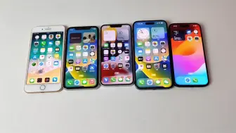 下载视频: iphone8P、iphone11、iphone13、iphone14promax、iphone15跑分对比测试