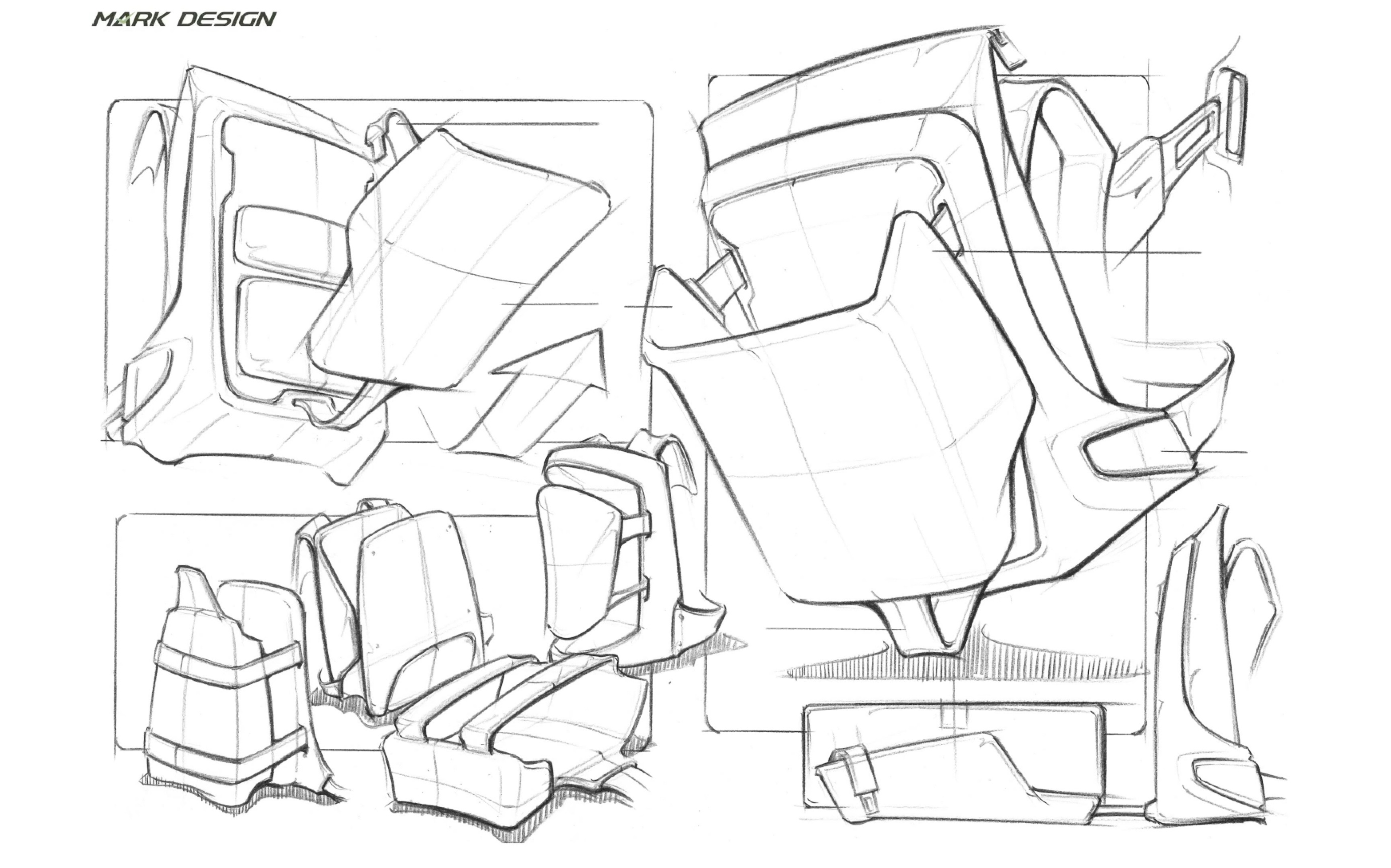 [图]Mark Design工业设计手绘系列—背包线稿表达