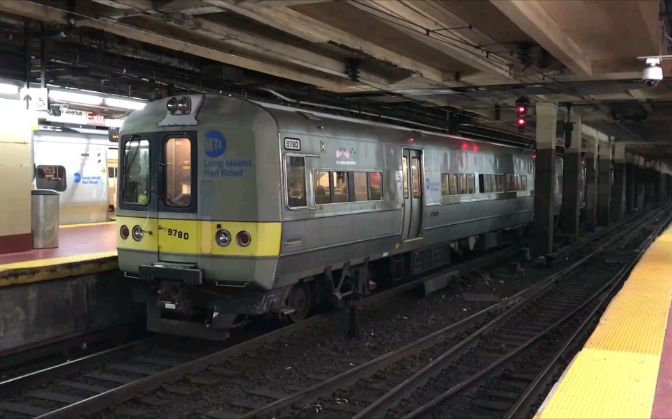 美国铁路〕巴徳制造的长岛铁路m3系列车从纽约penn车站出发_哔哩