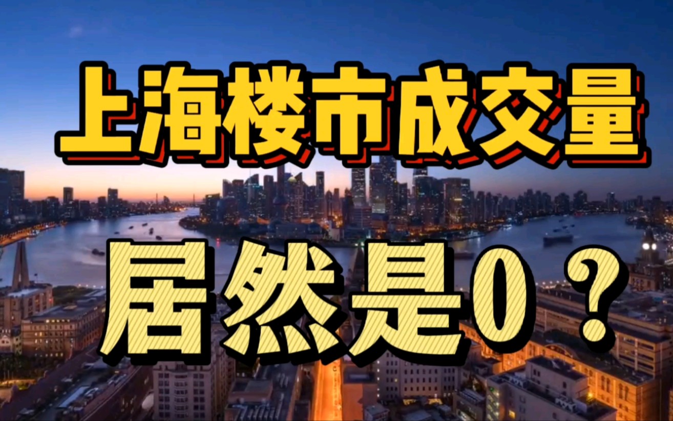 上海楼市创记录?楼市成交量居然是0?特大城市真的好吗?哔哩哔哩bilibili