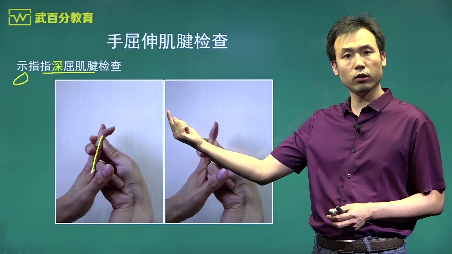 【武百分】实践技能补充检查——手屈伸肌腱检查_哔哩哔哩_bilibili