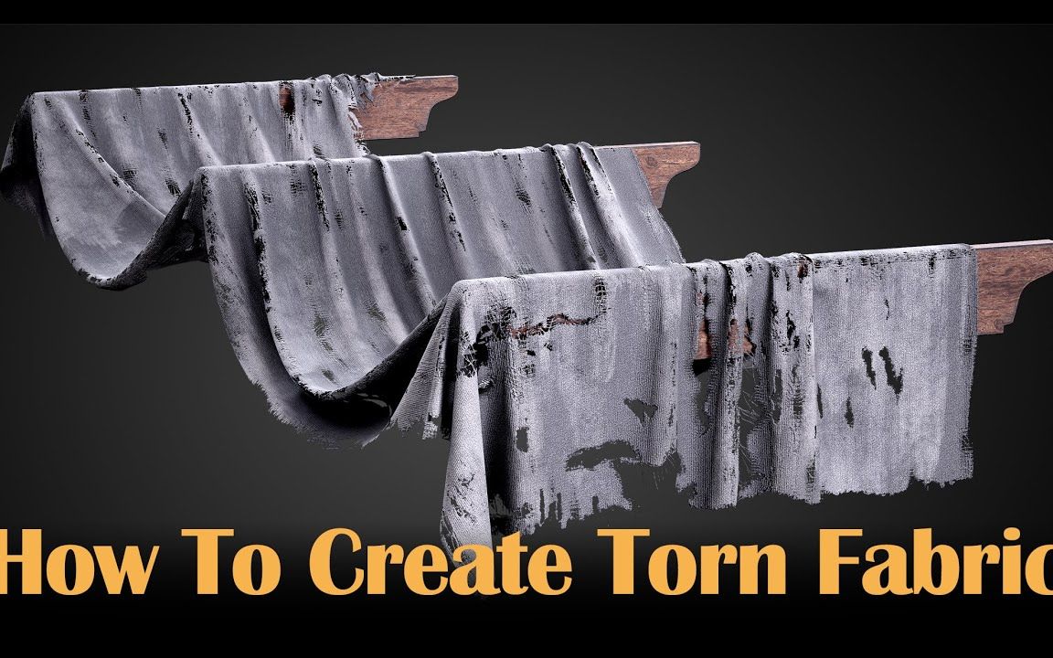 【于老师的搬运】破损的布料制作 How To Create Torn Fabric 破布纹理哔哩哔哩bilibili