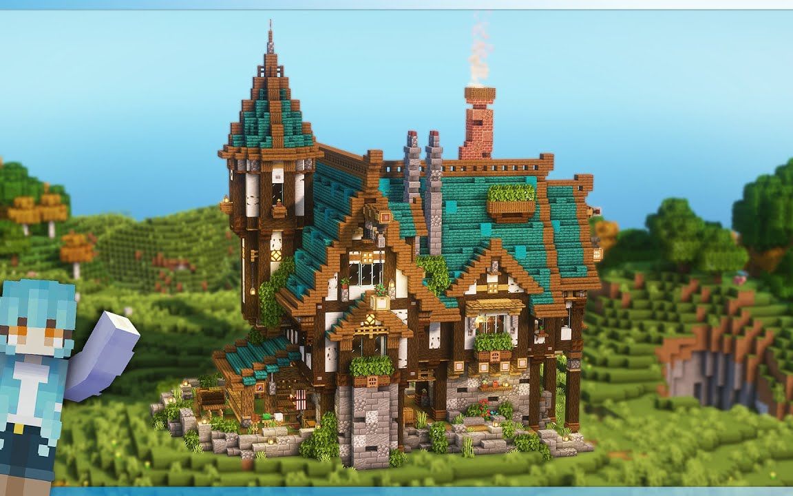【授权搬运】【Minecraft】如何建造梦幻般的中世纪房子教程(ToxicKailey)_哔哩哔哩_bilibili