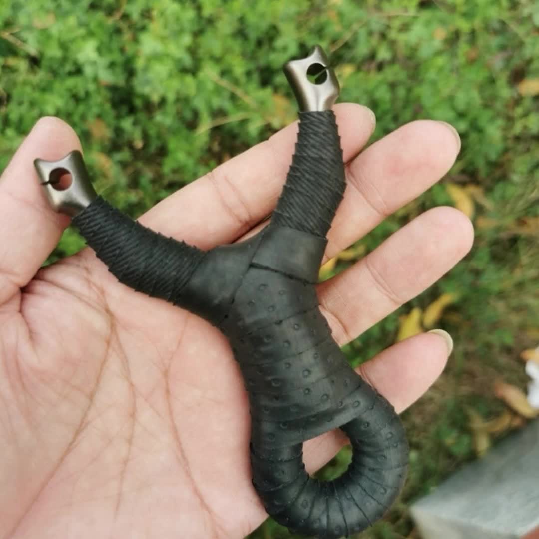 纯手工弯传统单卡圆皮扁皮三用精准弹弓马蹄高精度单卡弹弓户外8846