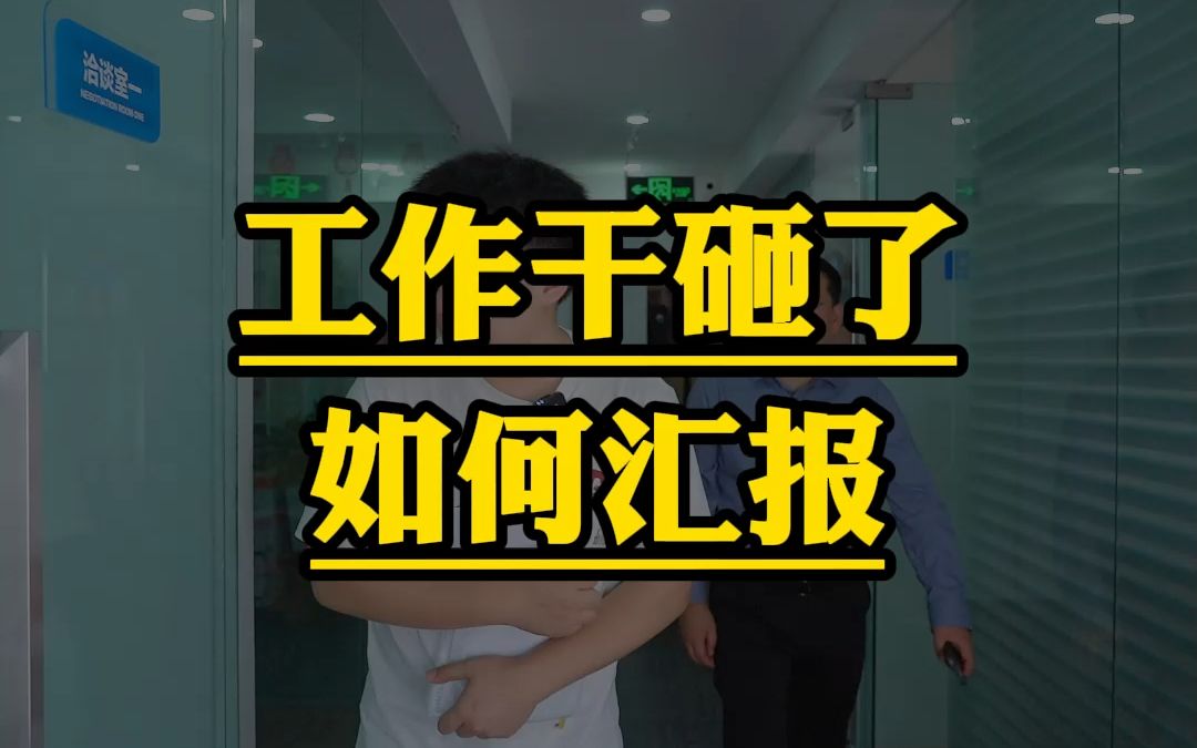 工作干砸了如何汇报?哔哩哔哩bilibili