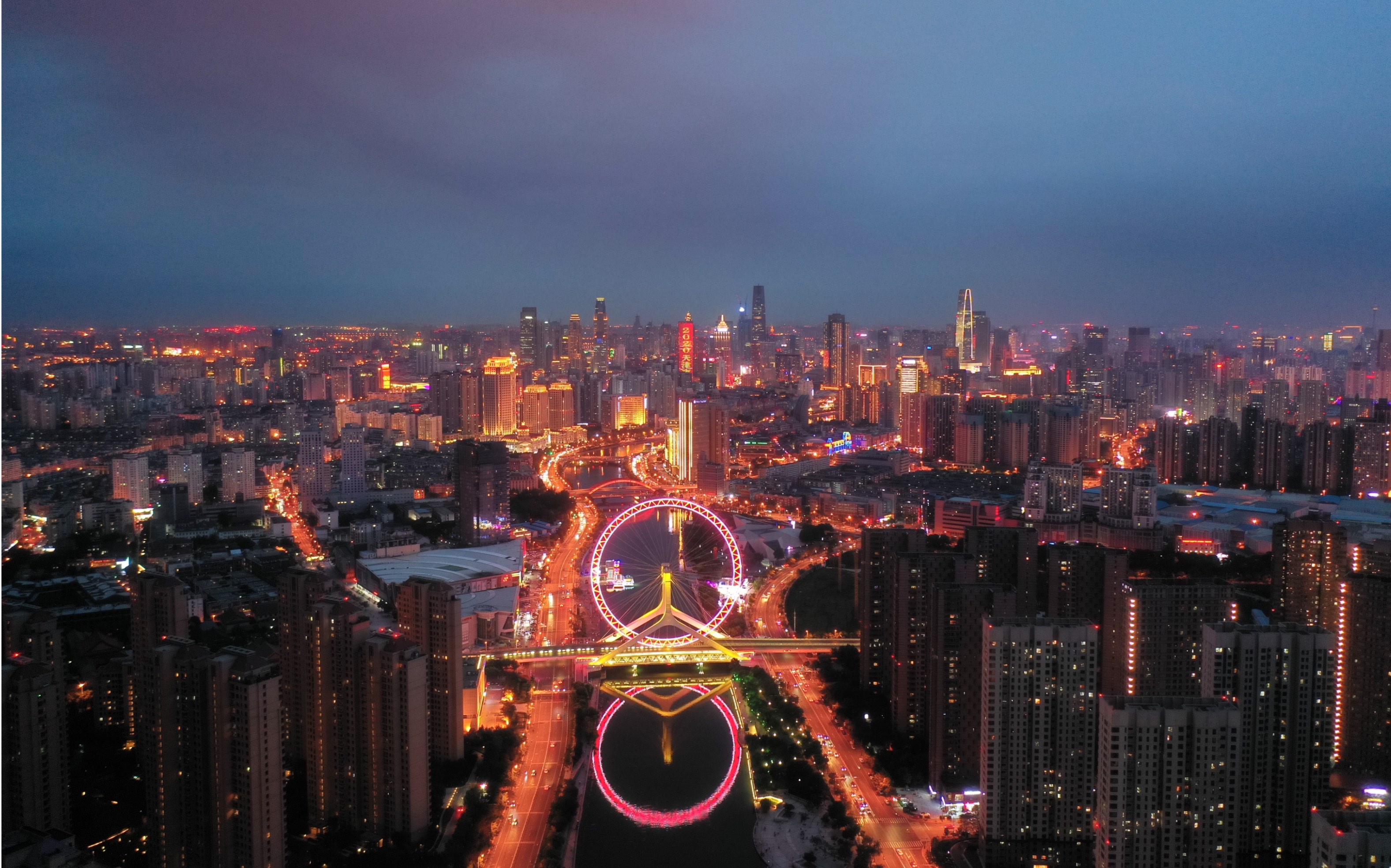 航拍天津 千里钢城也有温柔的一面  短片