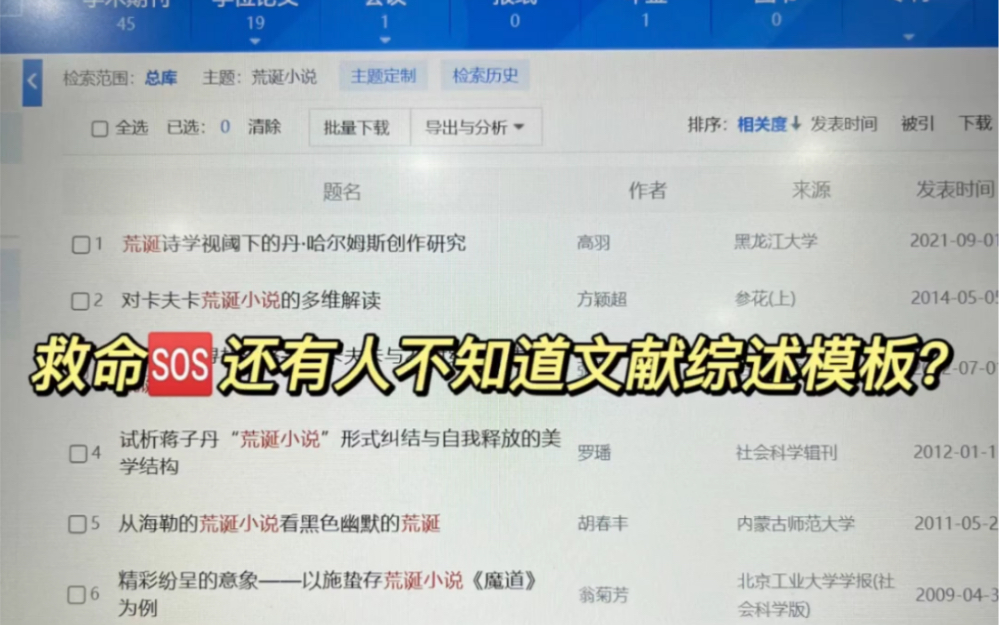 文献综述不会写⁉️超强模板帮你快速搞定‼️哔哩哔哩bilibili