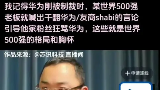 【苏迅老管连麦】花粉为什么支持华为？芯片自己的、系统自己的、屏幕国产的、电池国产的，带活了多少供应商带动了无数就业，这就是为什么支持华为的原因#华为