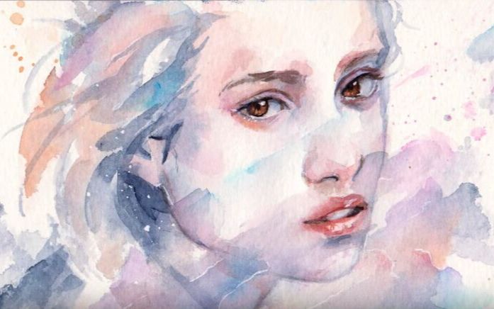 肉筆原画 絵画 手描きイラスト オリジナル 水彩画 美人画手描き