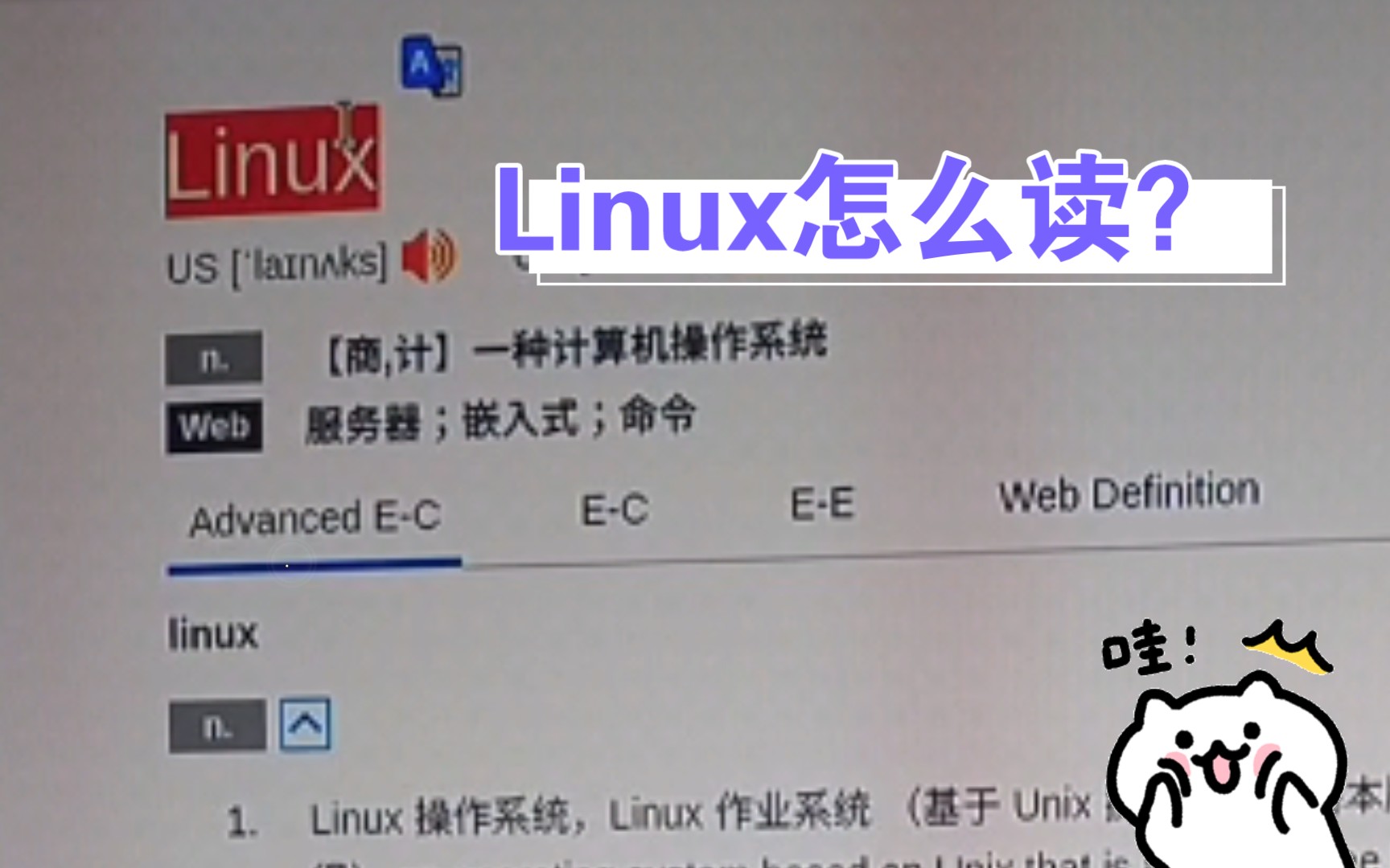 Linux怎么读?哔哩哔哩bilibili