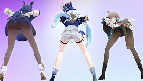 [图]【MMD原神】芙宁娜 & 克洛琳德 & 雷电将军 & 琳妮特 & 千织 & 绮良良 (๑′ᴗ‵๑)Ｉ Lᵒᵛᵉᵧₒᵤ❤️【Gentleman】