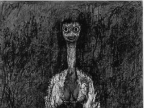 我已经不能当新娘了,与雨中女郎的绘画.