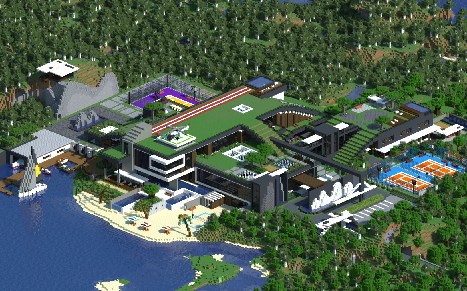 【maxkim】我的世界 - 海滨豪华大别墅【建筑详解