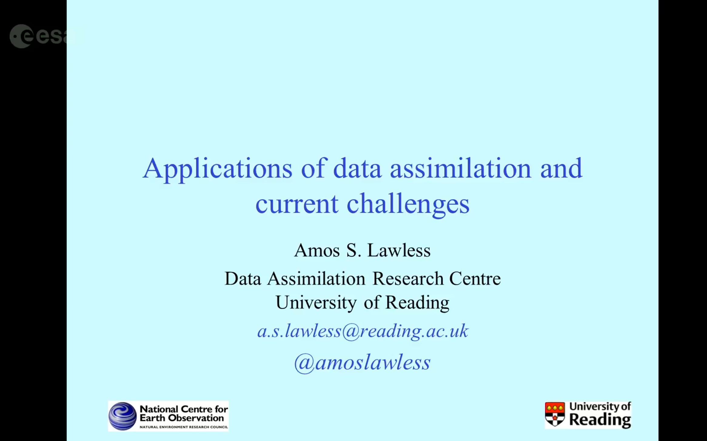 DA3: 资料同化的应用 Applications of data assimilation and current challenges哔哩哔哩bilibili