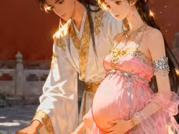 【AI视频】古风孕妇 产前祈祷，突然阵痛