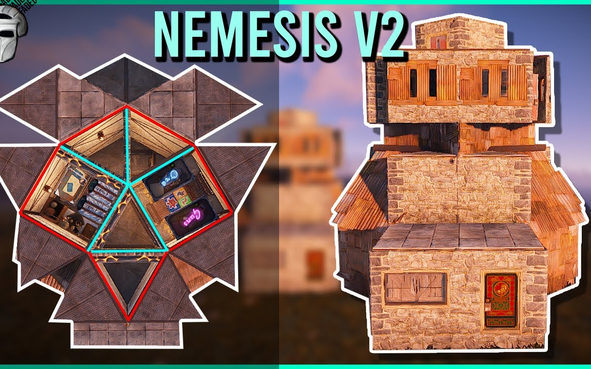 Rust 建造教学 Nemesis V2│简单而强大的 SOLODUO 设计RUST腐蚀第一视角