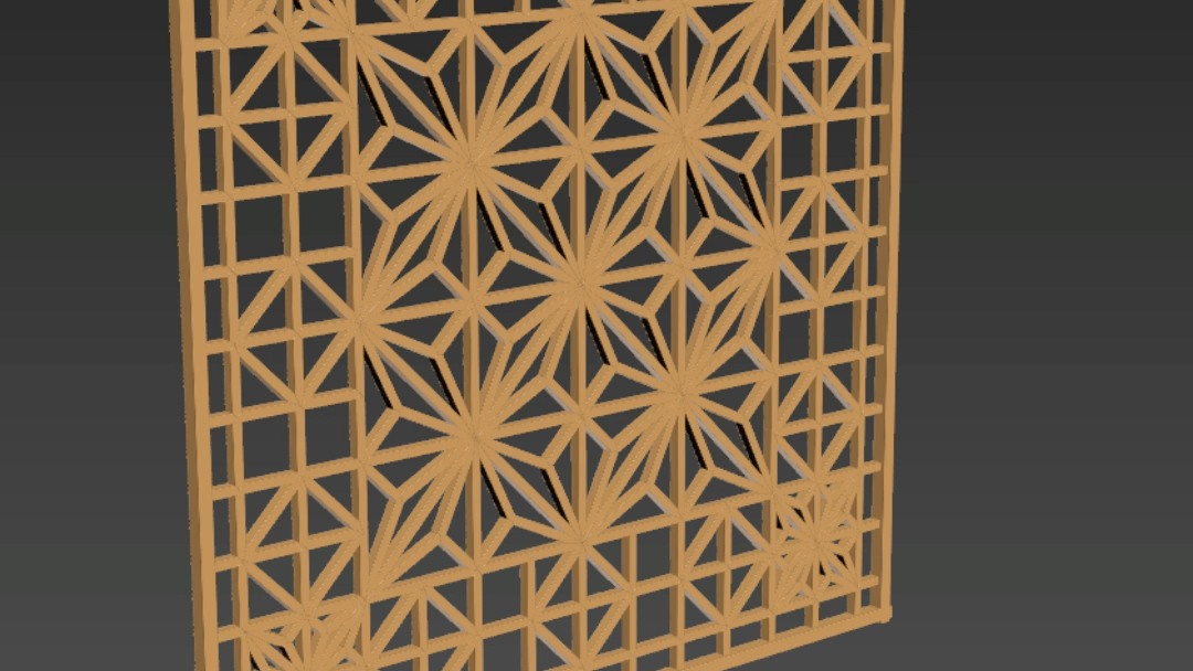 3dmax10分钟建模 中式窗格 工艺灯罩 艺术屏风 多边形建模哔哩哔哩bilibili