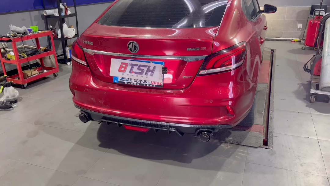 6排气管改装 mg6排气管声浪 mg6改装中尾段阀门排气管 名爵6排气声浪