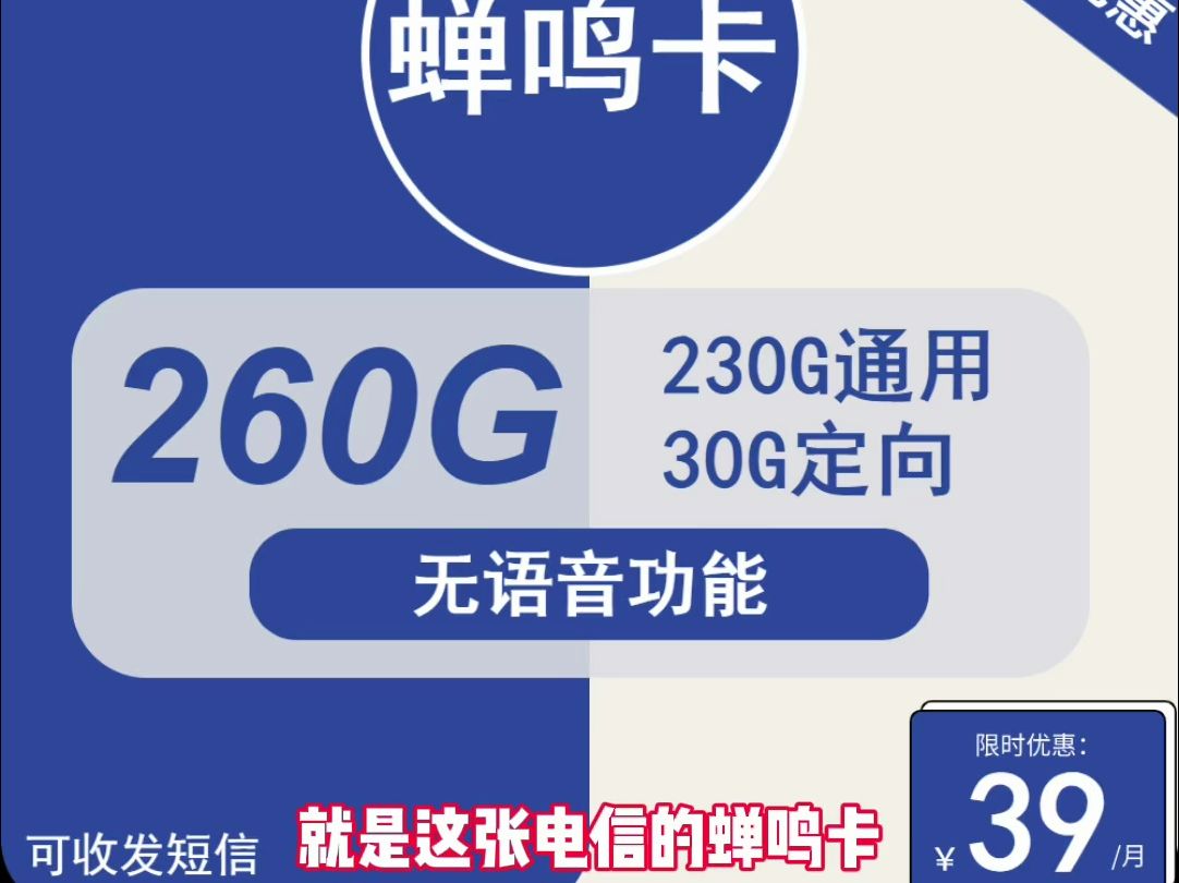 河南星39档“蝉鸣卡”20年长期 流量转结 无语音功能哔哩哔哩bilibili