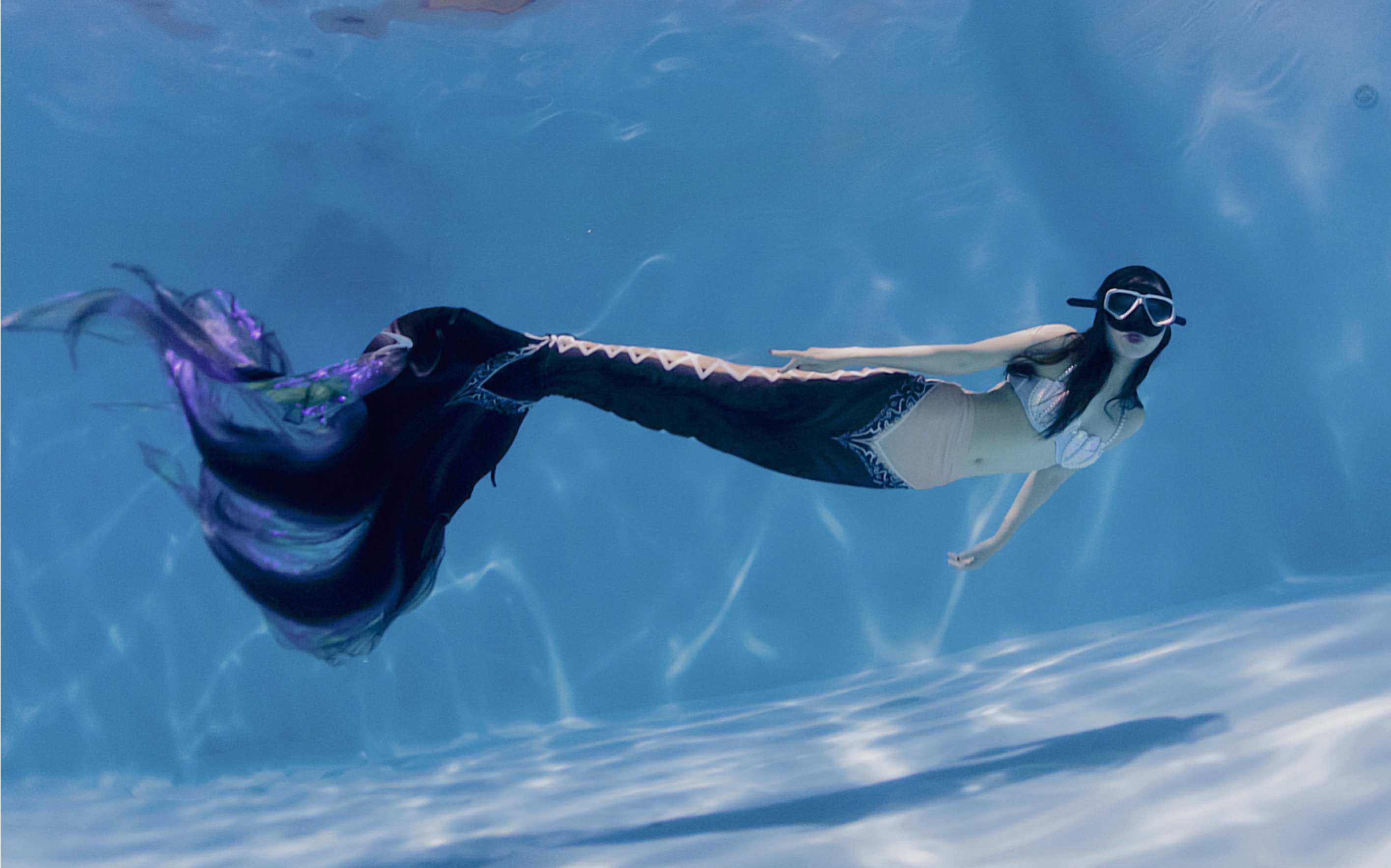 美人鱼潜水 化身成一条美人鱼|蓝色大海的传说|单蹼自由潜