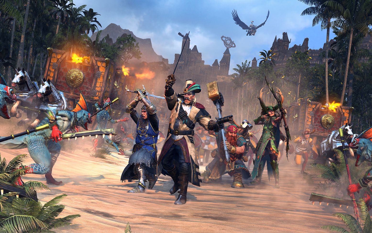 【战锤2 全面战争】人类帝国远征军战役 part2 杀绿皮屠海盗,古圣之子