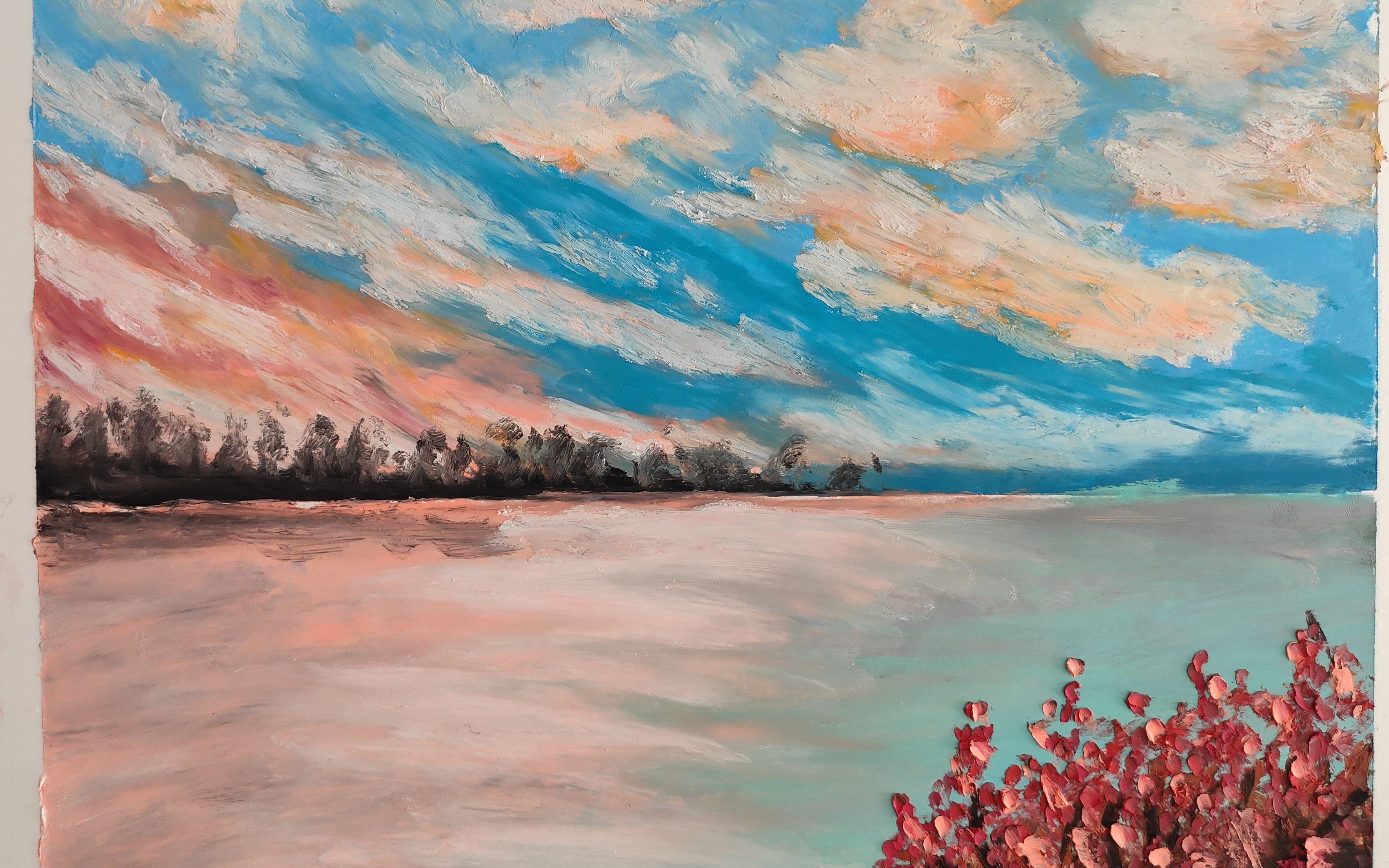 【油画棒】橘粉天空,重新剪辑