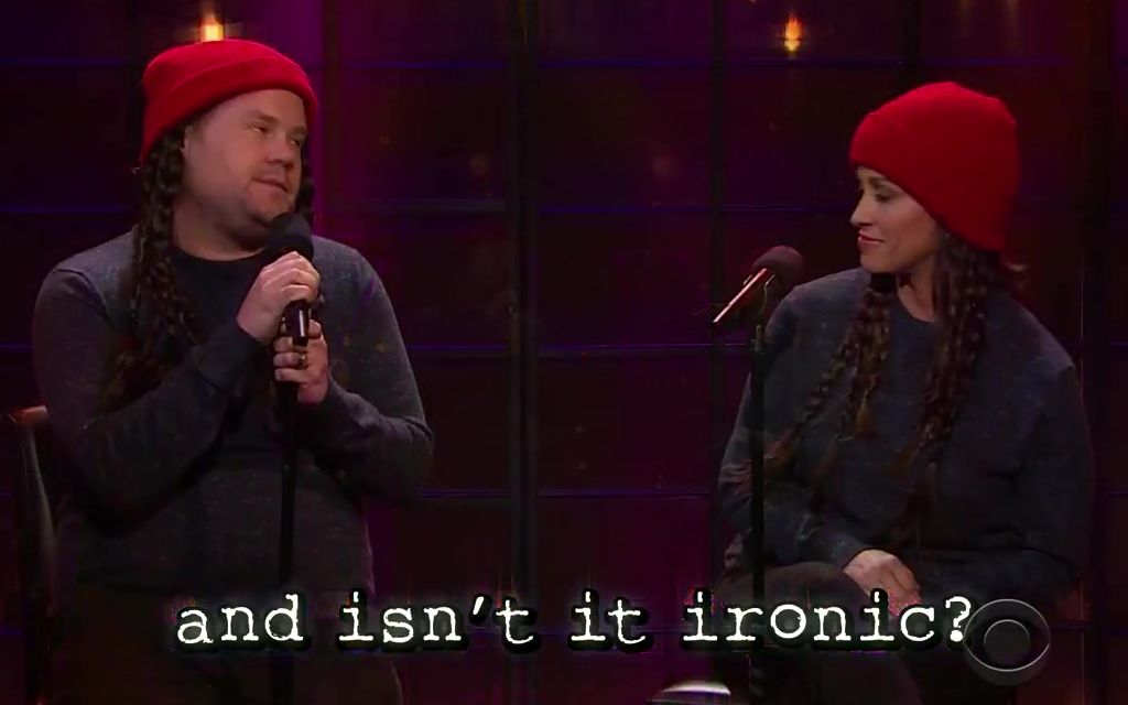 [图]【特别版Ironic】Alanis Morissette & James Corden 2015