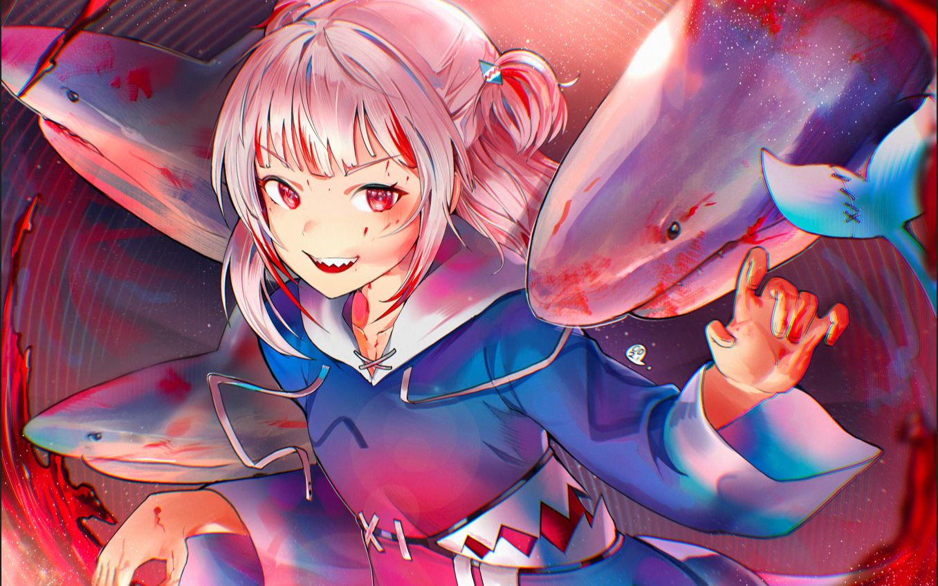 【hololive en】鲨鱼古拉表演拙劣画技,将华生画的奇丑无比 && 原来