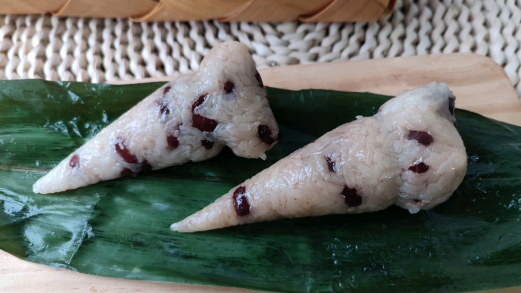 早餐ing|清甜软糯蜜豆粽,最简单的粽子包法,一学就会