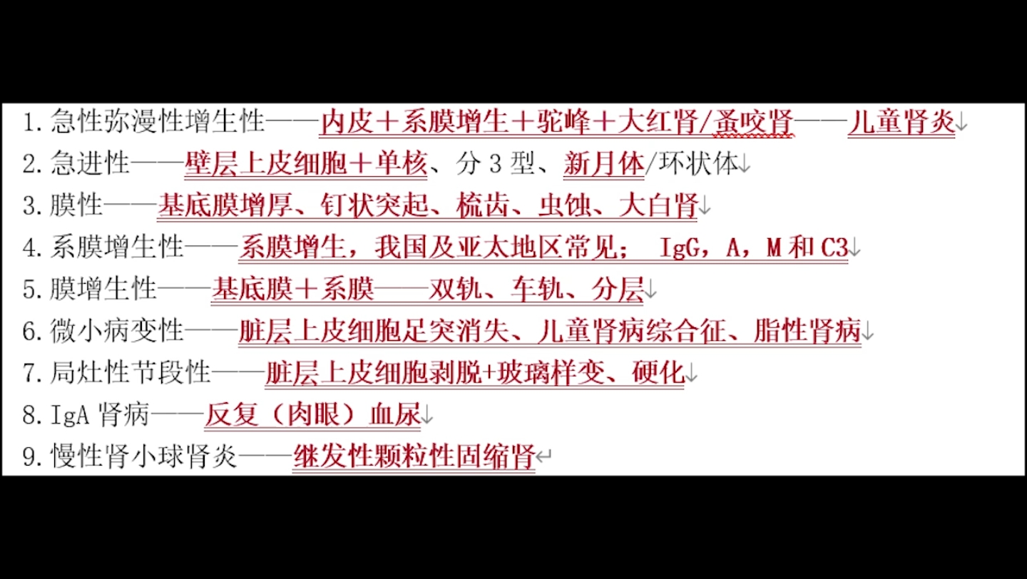 肾小球肾炎总结哔哩哔哩bilibili