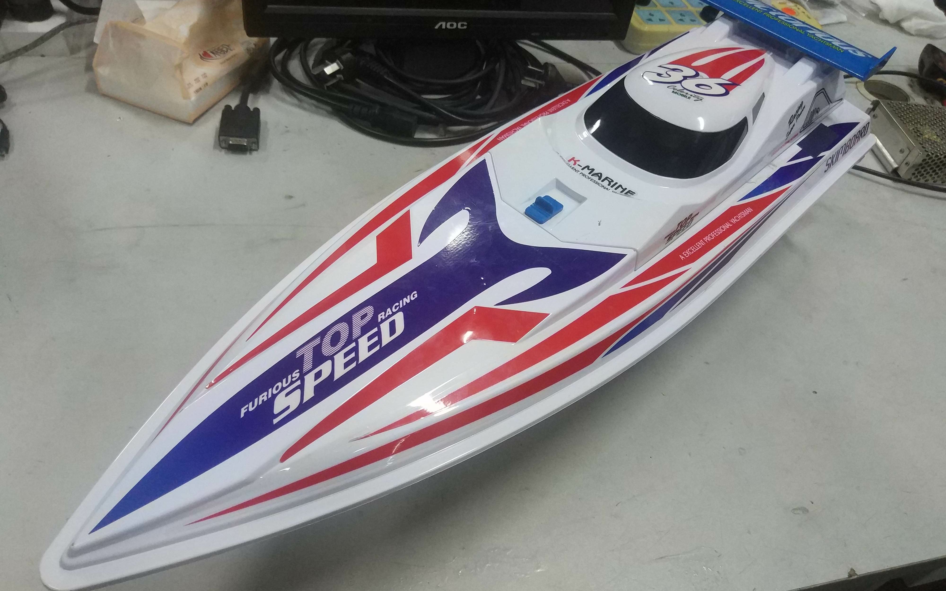 【时速80 】自制超快rc遥控快艇 diy遥控船 6s电池震撼狂飙_哔哩哔哩