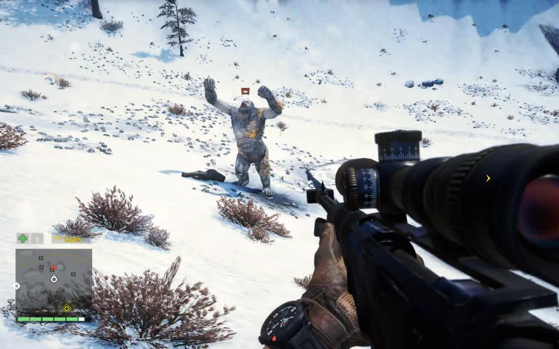 孤岛惊魂4雪人的第一次接触喜马拉雅山脉白色寒冬美如画