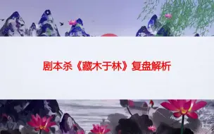 下载视频: 剧本杀《藏木于林》复盘解析+密码答案+凶手是谁+真相结局+测评推理【呱呱剧本社】