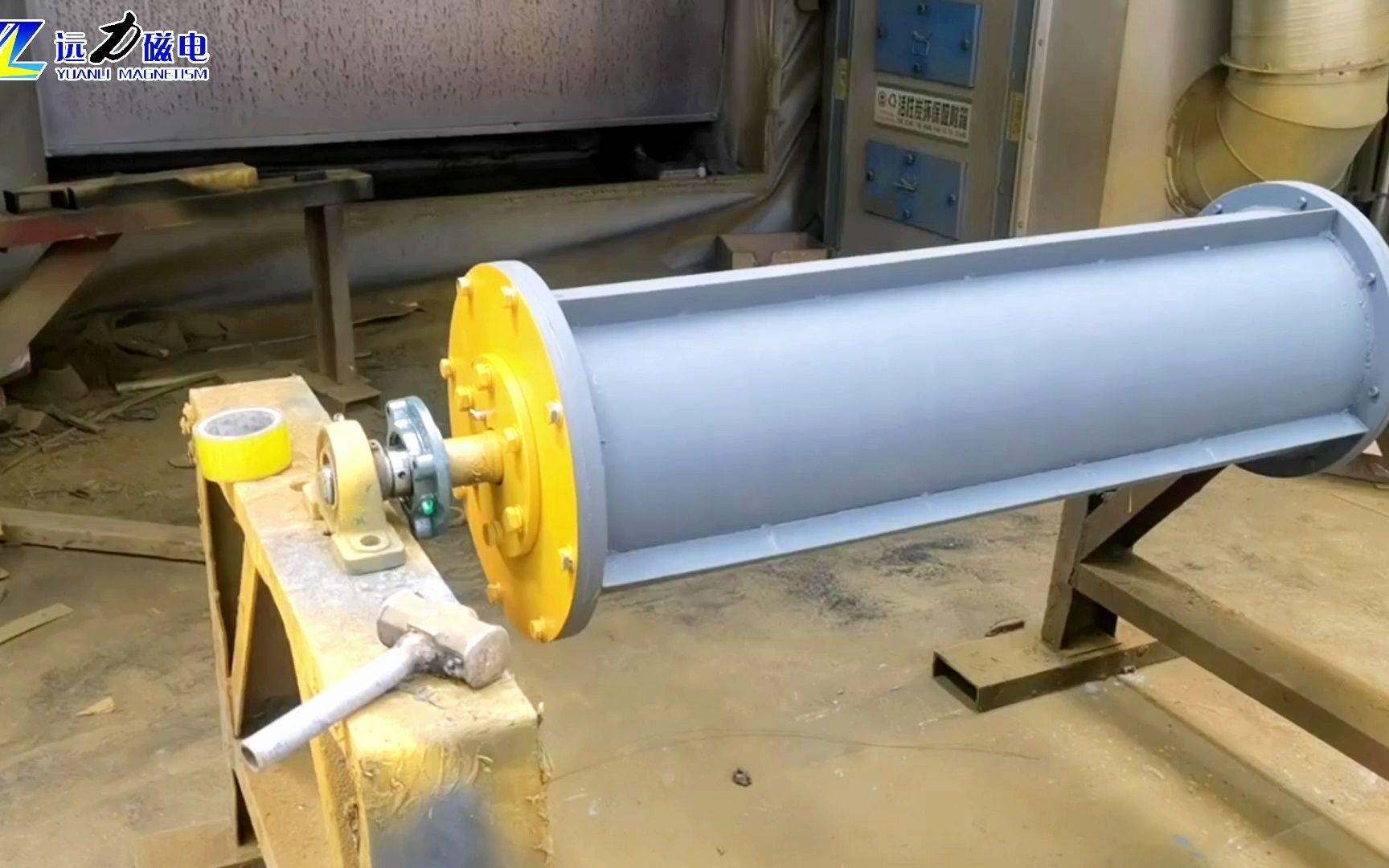 rct永磁滚筒磁选机强磁磁力,废钢石料厂吸铁神器