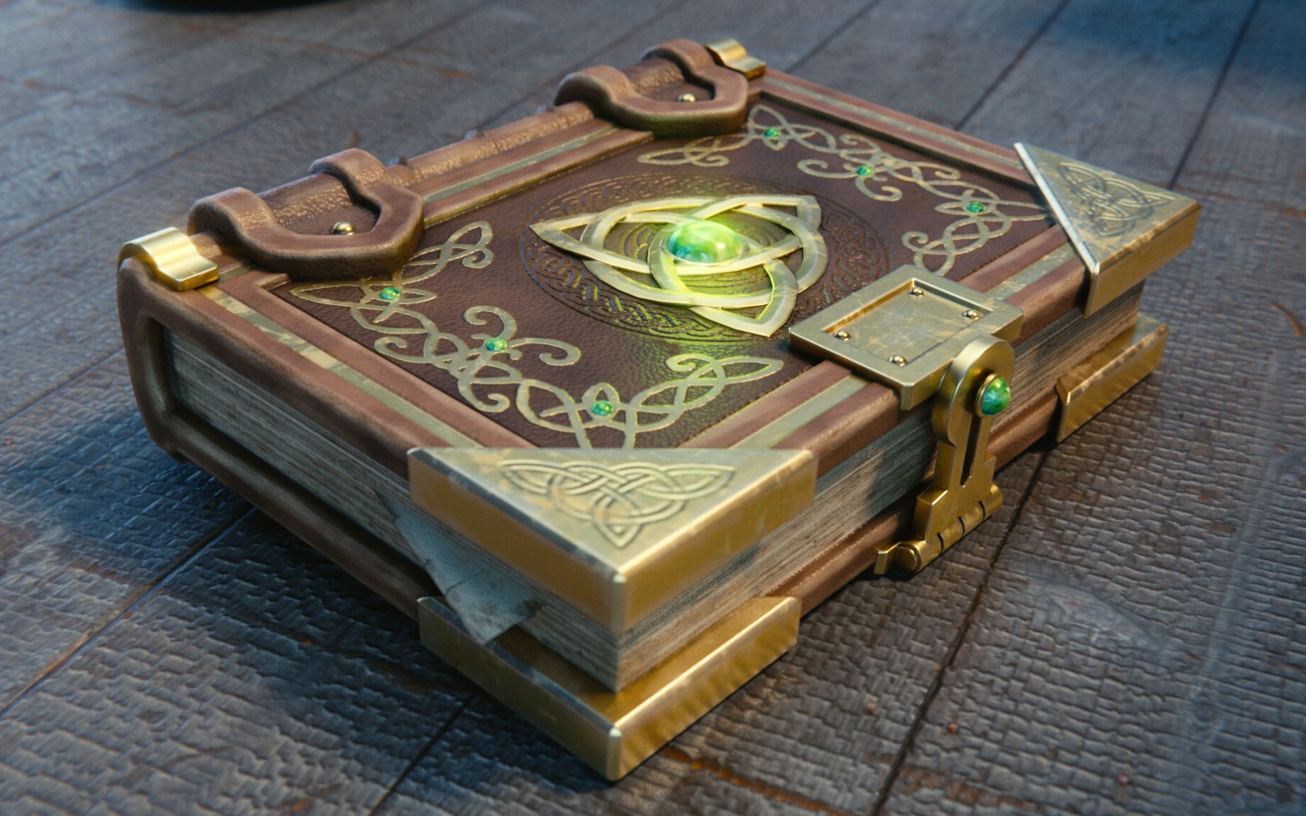 3dmax-魔法书模型制作教程.全流程建模教程.包含uv贴图.