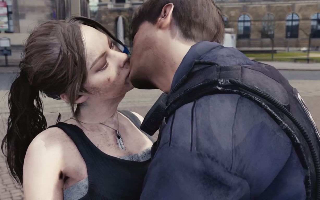 渲染测试里昂和克莱尔的温馨时刻